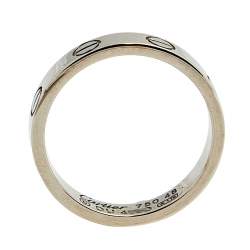 مملوكة مسبقًا Cartier Love 18k White Gold Narrow Wedding Band Ring Size 48