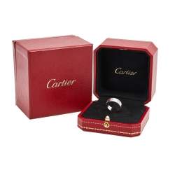 Pre Owned Cartier Love 18K White Gold Ring Size 48