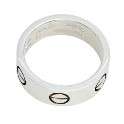 Pre Owned Cartier Love 18K White Gold Ring Size 48