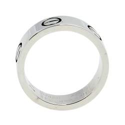 Pre Owned Cartier Love 18K White Gold Ring Size 48