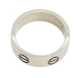 Pre Owned دبلة زواج كارتييه لوف ذهب أبيض عيار 18 مقاس 50