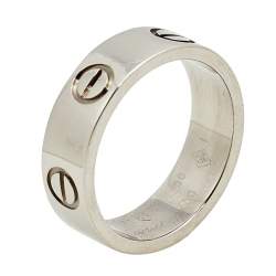 Pre Owned دبلة زواج كارتييه لوف ذهب أبيض عيار 18 مقاس 50