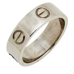 Pre Owned دبلة زواج كارتييه لوف ذهب أبيض عيار 18  مقاس 50