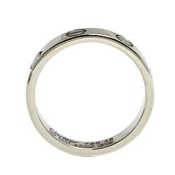 مملوكة مسبقًا خاتم الزواج كارتييه لوف ذهب أبيض عيار 18 رفيع مقاس 48