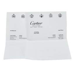 Pre Owned Cartier Love 18k White Gold Narrow Wedding Band Ring Size 48