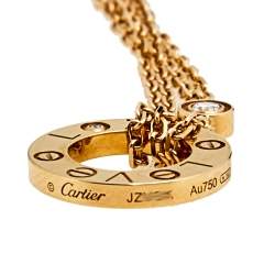 مملوكة مسبقًا قلادة ك ارتييه لوف ألماس ذهب وردي عيار 18 