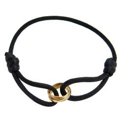 Pre Owned Cartier Trinity de Cartier 18k Three Tone Gold Adjustable Cord Bracelet