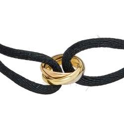 Pre Owned Cartier Trinity de Cartier 18k Three Tone Gold Adjustable Cord Bracelet