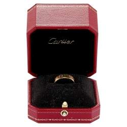 Pre Owned Cartier Love 18k Yellow Gold Band Ring Size 53