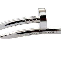 Pre Owned Cartier Juste Un Clou 18k White Gold Bracelet 17