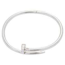 Pre Owned Cartier Juste Un Clou 18k White Gold Bracelet 17