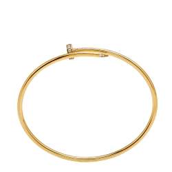 Pre Owned Cartier Juste Un Clou Diamonds 18k Yellow Gold Bracelet 18
