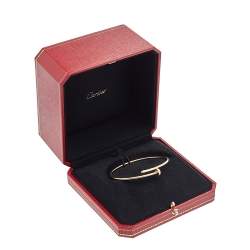 Pre Owned Cartier Juste Un Clou Diamonds 18k Yellow Gold Bracelet 18