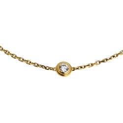 مملوكة مسبقًا Cartier Diamants Legers De Cartier Diamond 18k Yellow Gold Link Bracelet XS