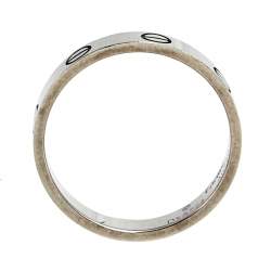 مملوكة مسبقًا خاتم الزواج كارتييه لوف ذهب أبيض عيار 18 رفيع مقاس 54