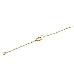 Pre Owned Cartier Love Interlocking Loops 18k Yellow Gold Link Bracelet