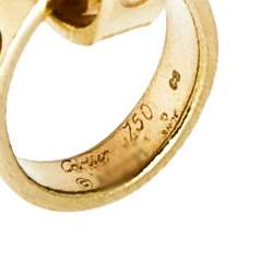 Pre Owned Cartier Love Interlocking Loops 18k Yellow Gold Link Bracelet