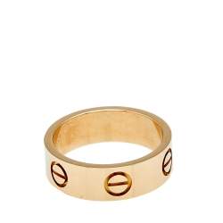 مملوكة مسبقًا Cartier Love 18k Yellow Gold Band Ring Size 50
