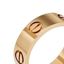 مملوكة مسبقًا Cartier Love 18k Yellow Gold Band Ring Size 50