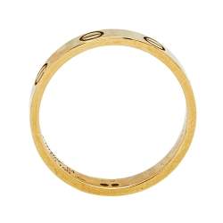 Pre Owned Cartier Love 18k Yellow Gold Narrow Wedding Band Ring Size 54