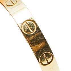 Pre Owned Cartier Love 18k Yellow Gold Narrow Wedding Band Ring Size 54