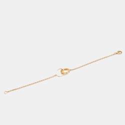 Pre Owned Cartier Love Interlocking Loops 18k Yellow Gold Link Bracelet