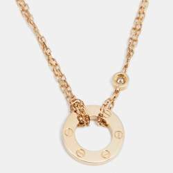 مملوكة مسبقًا Cartier Love Diamond 18K Yellow Gold Necklace