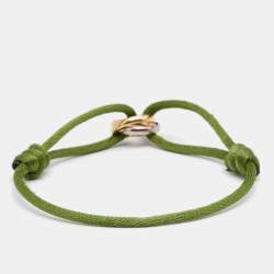 Pre Owned Cartier Trinity 18K Three Tone Gold Adjustable Cord Bracelet