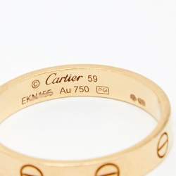 مملوكة مسبقًا Cartier Love 18k Yellow Gold Wedding Band Ring Size 59