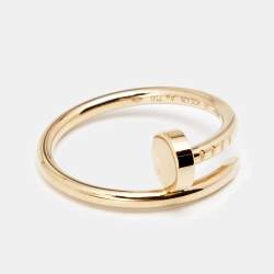 Pre Owned Cartier Juste Un Clou 18k Yellow Gold Ring Size 49