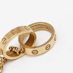 Pre Owned Cartier Love Interlocking Loop 18K Yellow Gold Bracelet