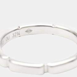 مملوكة مسبقًا Cartier Maillon Panthere Wedding Band 18K White Gold Diamond Ring EU 53