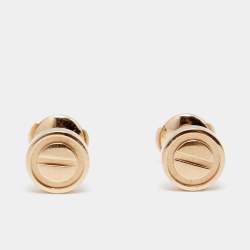 Cartier Love 18k Rose Gold Stud Earrings