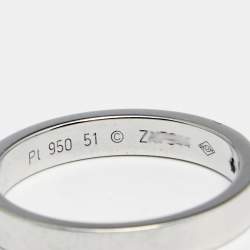 Pre Owned Cartier C De Cartier 1 Diamond Platinum Band Ring Size 51