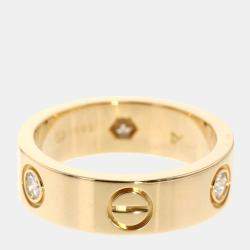 مملوكة مسبقًا Cartier Love 18K Yellow Gold Diamond Ring EU 52