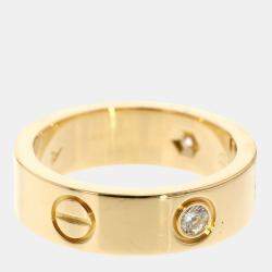 مملوكة مسبقًا Cartier Love 18K Yellow Gold Diamond Ring EU 52