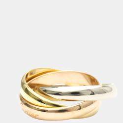 مملوكة مسبقًا Cartier Les Must De Cartier 18K Trinity Yellow Rose and White Gold Ring EU 51