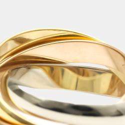 مملوكة مسبقًا Cartier Les Must De Cartier 18K Trinity Yellow Rose and White Gold Ring EU 51