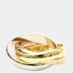 مملوكة مسبقًا Cartier Les Must De Cartier 18K Trinity Yellow Rose and White Gold Ring EU 51