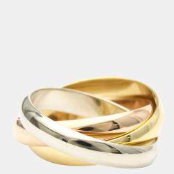 مملوكة مسبقًا Cartier Les Must De Cartier 18K Trinity Yellow Rose and White Gold Ring EU 51