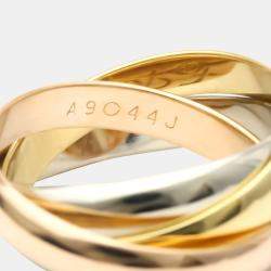 مملوكة مسبقًا Cartier Les Must De Cartier 18K Trinity Yellow Rose and White Gold Ring EU 51