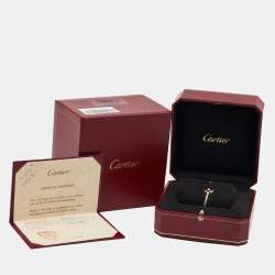 Pre Owned Cartier Amulette De Cartier Onyx Mother of Pearl Diamonds 18k Rose Gold Open Cuff Bracelet 16