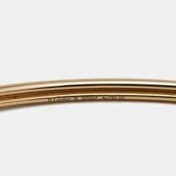 Pre Owned Cartier Amulette De Cartier Onyx Mother of Pearl Diamonds 18k Rose Gold Open Cuff Bracelet 16