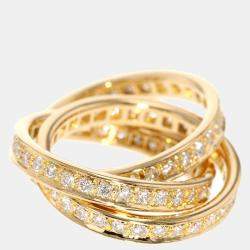 مملوكة مسبقًا Cartier Eternity 18K Yellow Gold Diamond Ring EU 52