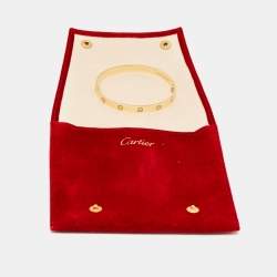 Pre Owned سوار كارتييه لوف ذهب أصفر عيار 18 مقاس 18