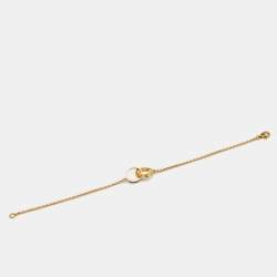 Pre Owned Cartier Love Interlocking Loops 18k Yellow Gold Bracelet
