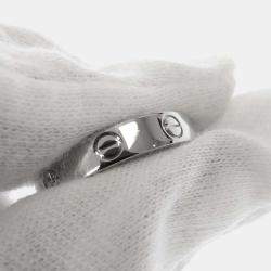 مملوكة مسبقًا Cartier Love 18K White Gold Diamond Ring EU 56
