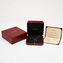 Pre Owned قلادة كارتييه لوف دلاية 6 ألماسات وذهب أبيض عيار 18