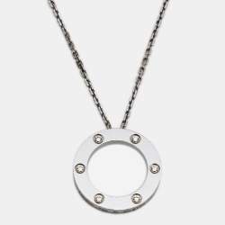 Cartier Love Necklace with Diamonds 18kt White Gold