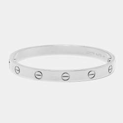Pre Owned Cartier Love 18K White Gold Bracelet 16